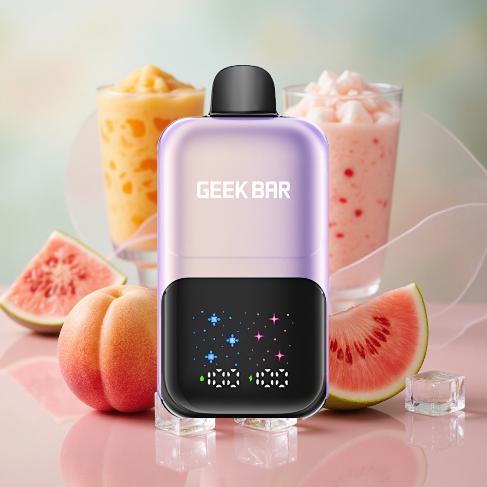 Broskvová Mango Melounová Ice GEEK BAR 2GO Two Series 50000 Puffs Interaktivní velký displej velkoobchod Česká Republika