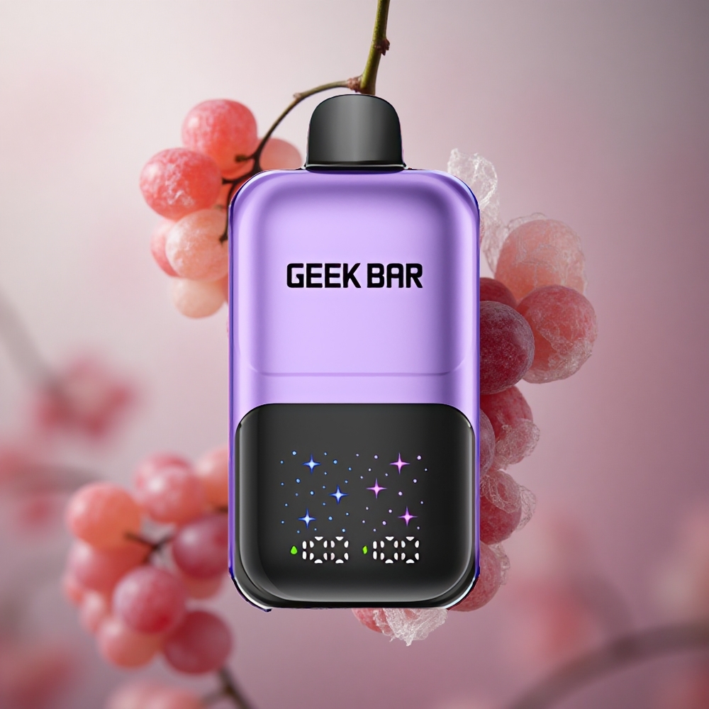 Hroznový & Malinový GEEK BAR 2GO Two Series 50000 Puffs Interaktivní Velká Obrazovka Rechargeable Battery velkoobchod Česká Republika