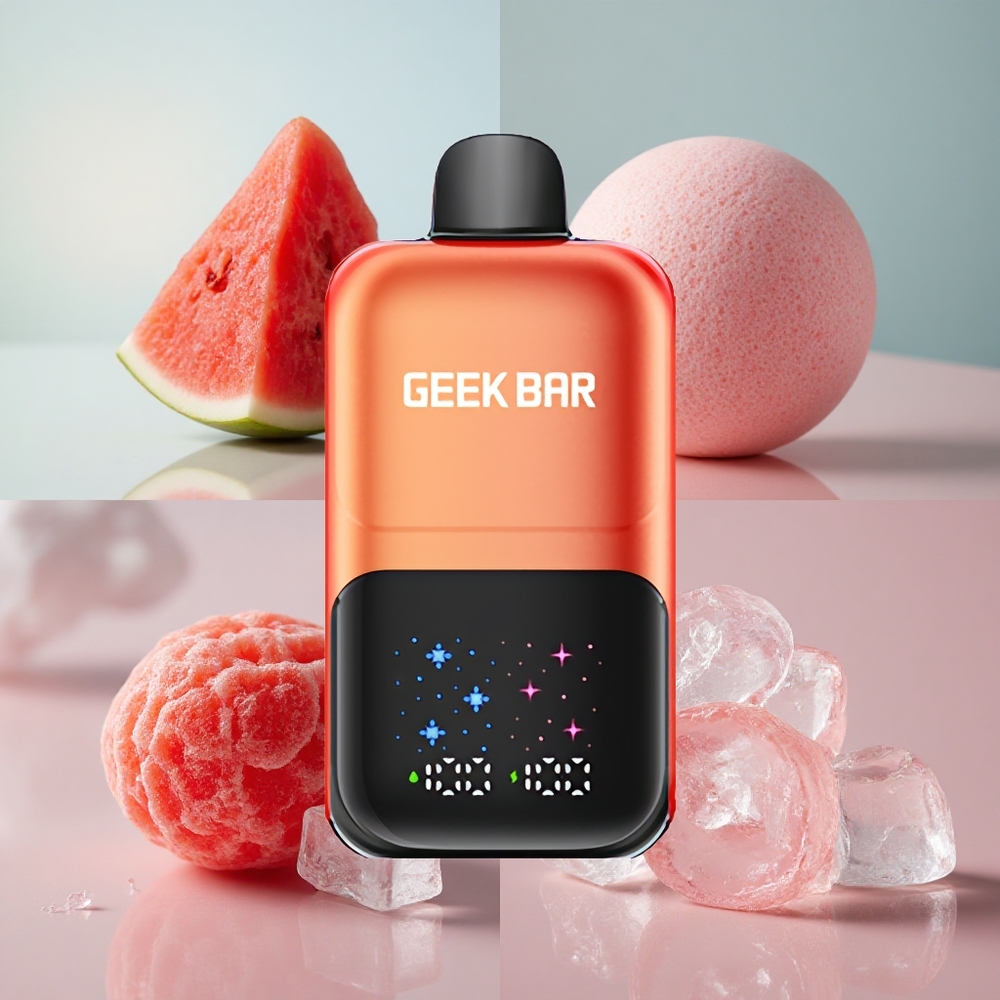 Melounová bublinková guma ledová GEEK BAR 2GO 50000 šluků Dvoukomorový tank 20ml velkoobchod Česká Republika