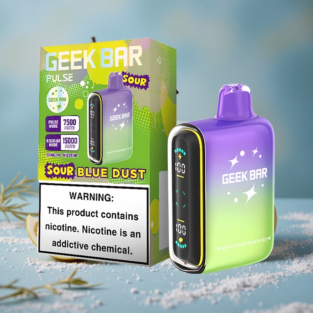 Kyselá příchuť GEEK BAR Pulse 15000 Puffs Jednorázová e-cigareta s 16ML náplní a 650 mAh baterií velkoobchod Česká Republika