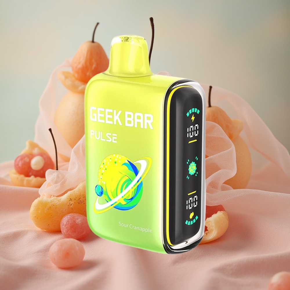 Kyselá příchuť GEEK BAR Pulse 15000 Puffs Jednorázová e-cigareta s 16ML náplní a 650 mAh baterií velkoobchod Česká Republika