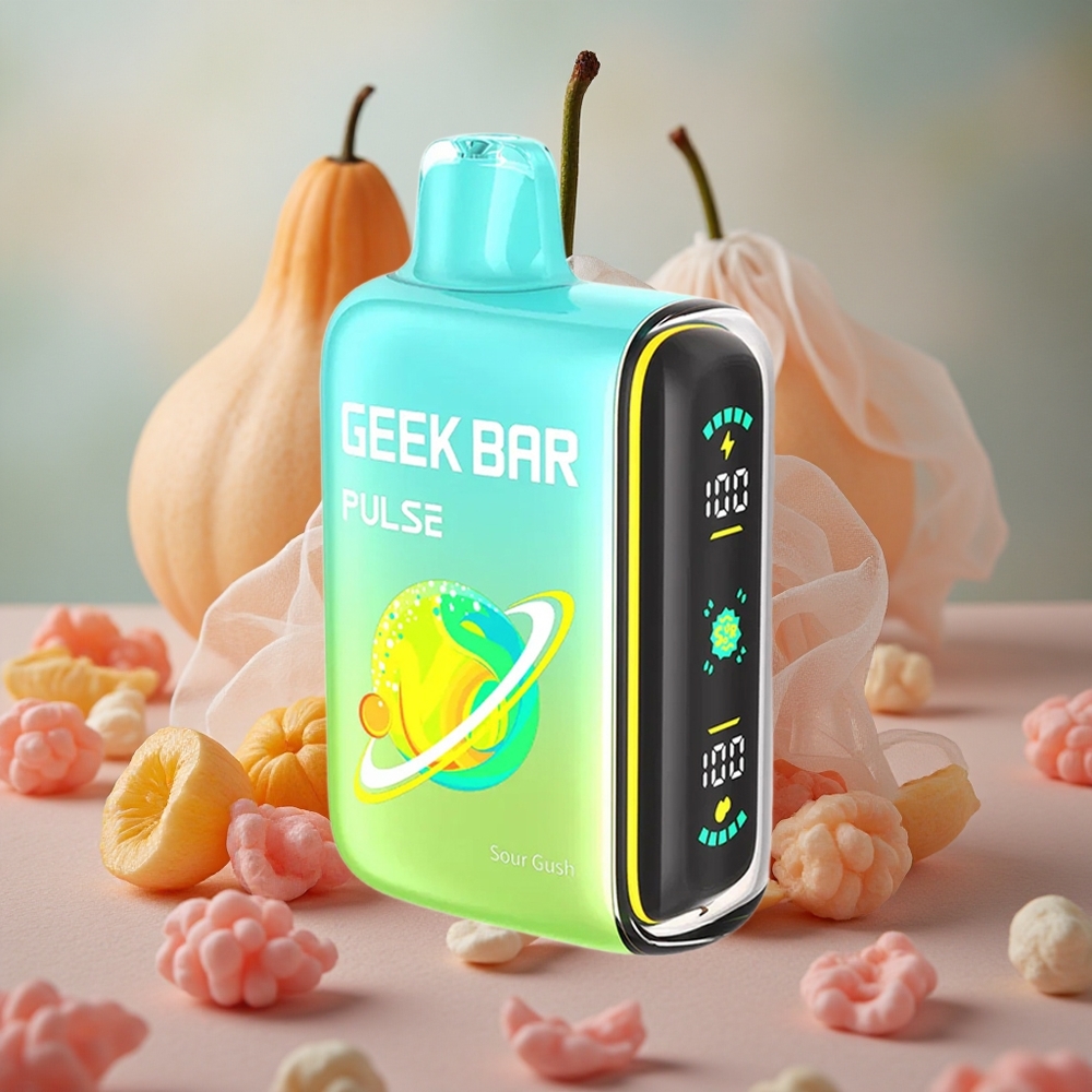 Kyselá příchuť GEEK BAR Pulse 15000 Puffs Jednorázová e-cigareta s 16ML náplní a 650 mAh baterií velkoobchod Česká Republika