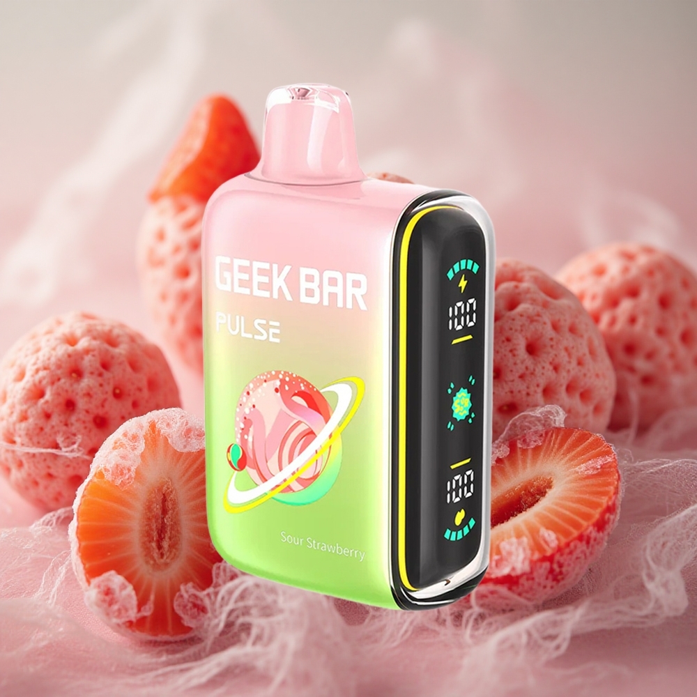 Kyselá příchuť GEEK BAR Pulse 15000 Puffs Jednorázová e-cigareta s 16ML náplní a 650 mAh baterií velkoobchod Česká Republika