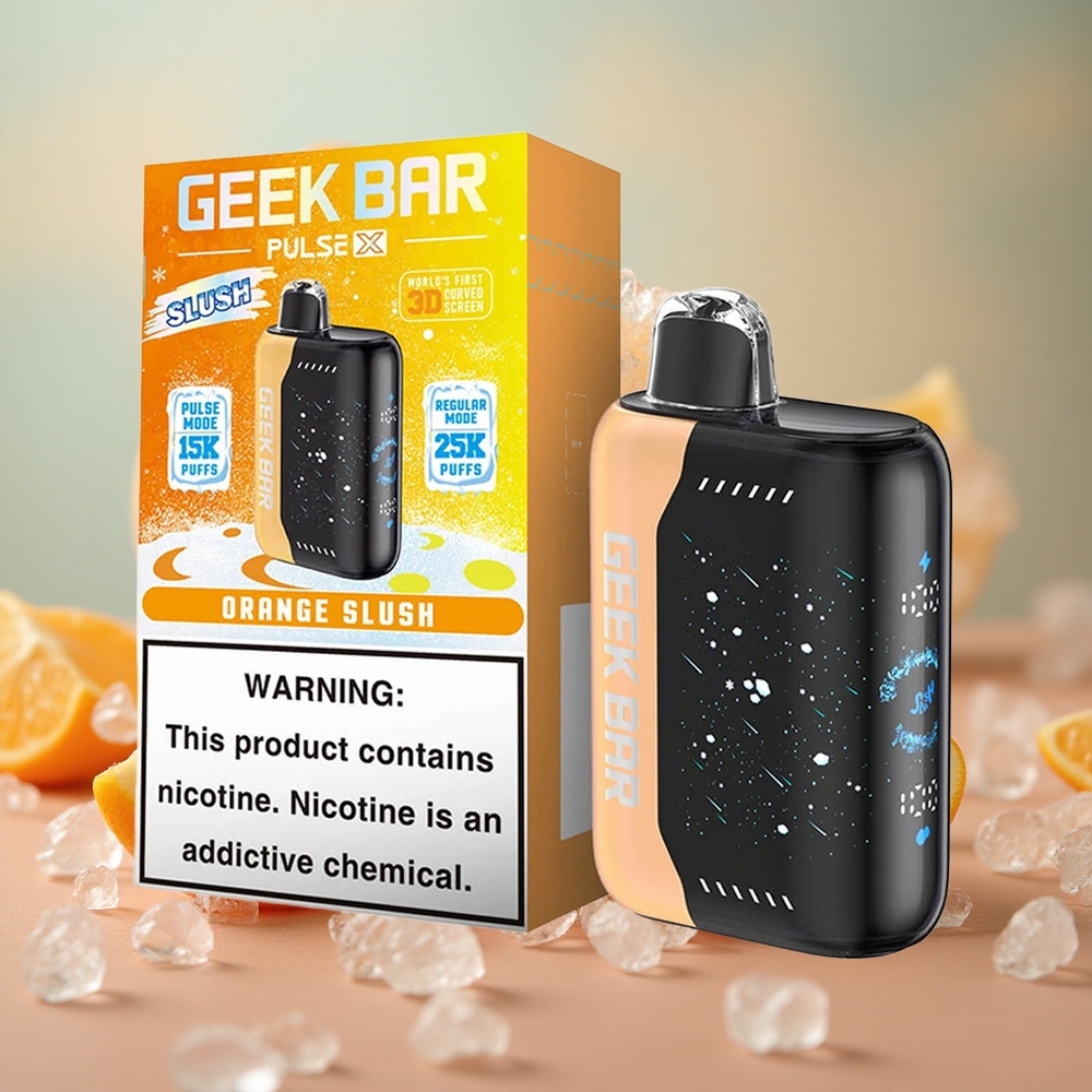 Slush GEEK BAR Pulse X 25000 Šluků 18mL Předplněná E-Kapalina 3D Zakřivená Indikační Obrazovka velkoobchod Česká Republika