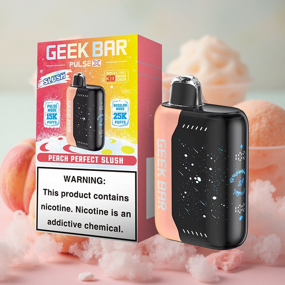 Slush GEEK BAR Pulse X 25000 Šluků 18mL Předplněná E-Kapalina 3D Zakřivená Indikační Obrazovka velkoobchod Česká Republika