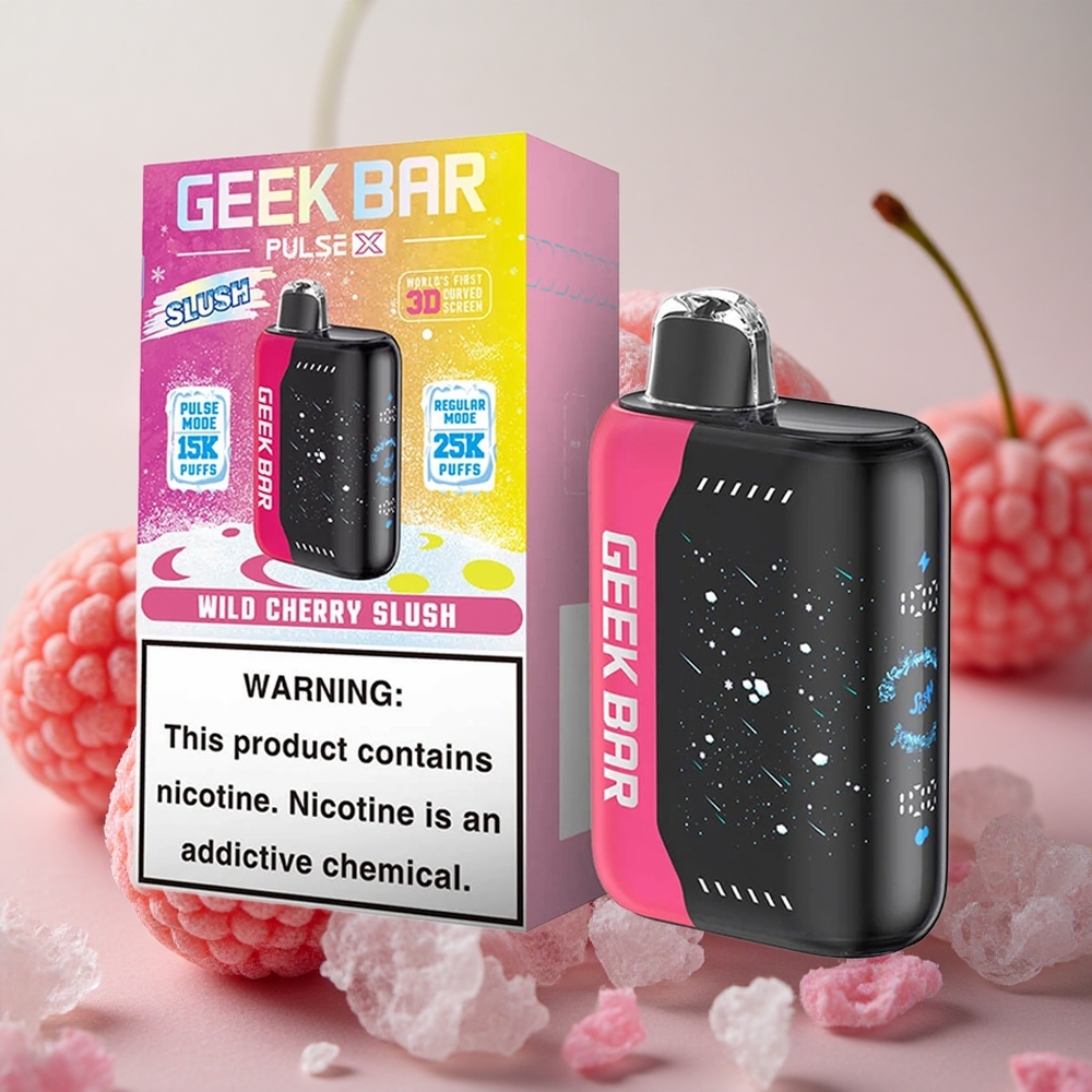 Slush GEEK BAR Pulse X 25000 Šluků 18mL Předplněná E-Kapalina 3D Zakřivená Indikační Obrazovka velkoobchod Česká Republika