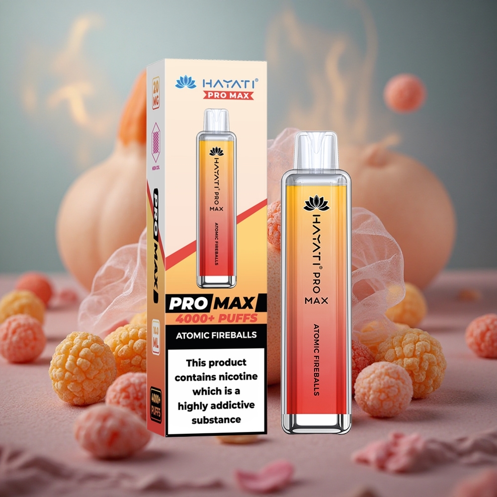 Atomické Ohnivé Koule Hayati Pro Max 4000 Puffs Jednorázová Vape s 4000 potahy a 1400mAh baterií velkoobchod Česká Republika