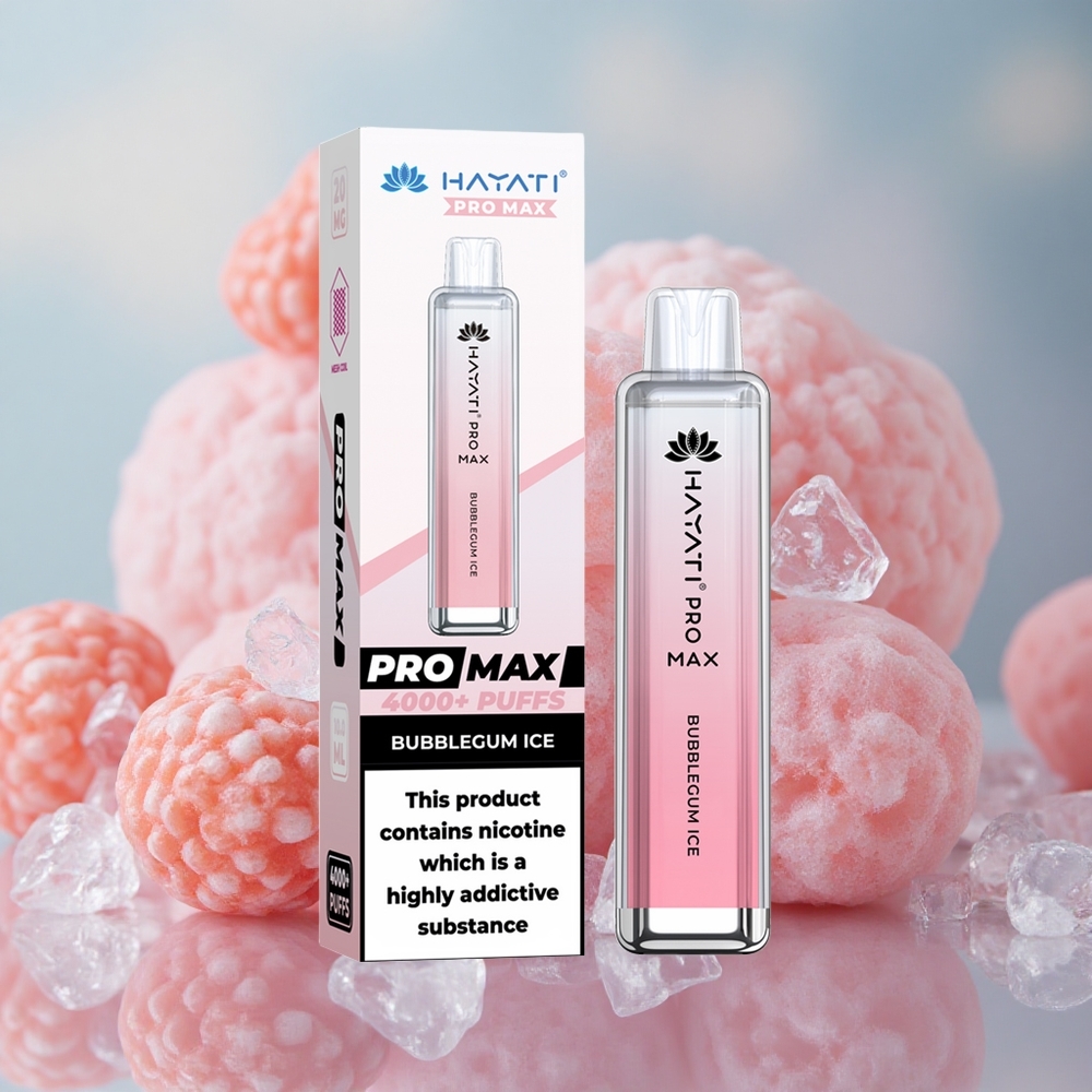 Bubblegum Ice příchuť Hayati Pro Max 4000 Puffs Jednorázová Vape s 2ml nádrží a 1400mAh dobíjecí baterií velkoobchod Česká Republika