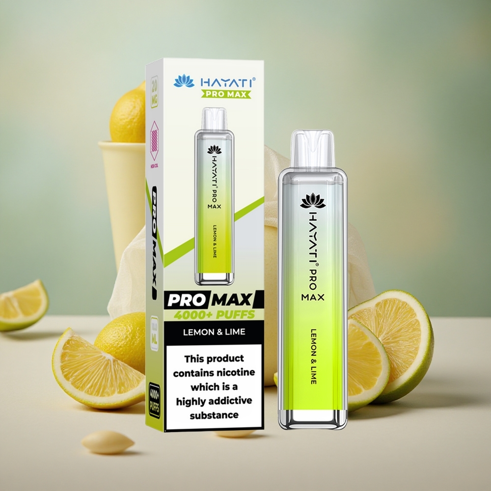 Citron & Limetka Hayati Pro Max 4000 Puffs Jednorázová E-cigareta s 2% 5% Nikotinu a 1400mAh Baterií velkoobchod Česká Republika