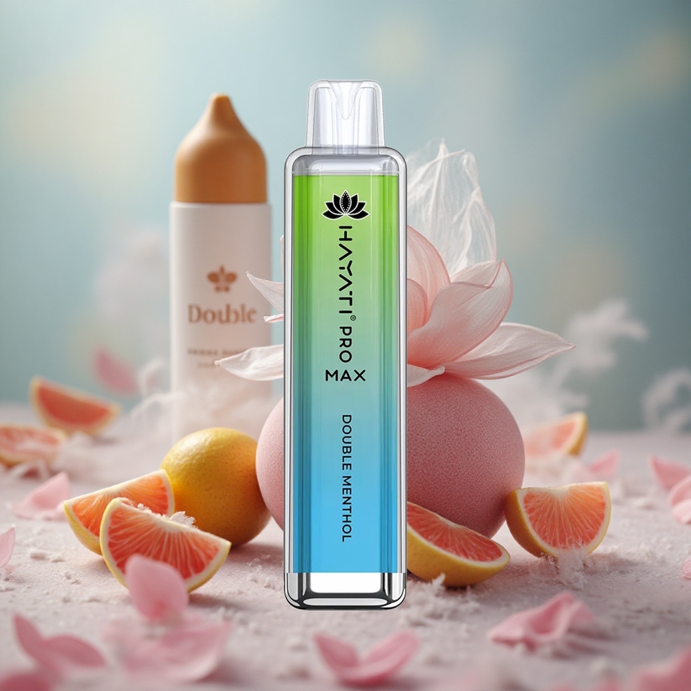 Dvojitá mentolová Hayati Pro Max 4000 Puffs Jednorázová Vape 2% 5% Síla Nikotinu, 1400mAh baterie velkoobchod Česká Republika