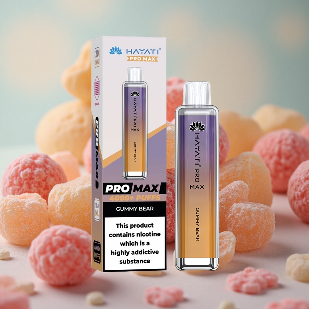 Gummy Bear (Medvídci gumoví) Hayati Pro Max 4000 Puffs Jednorázová Vape 2% 5% Obsah Nikotinu velkoobchod Česká Republika
