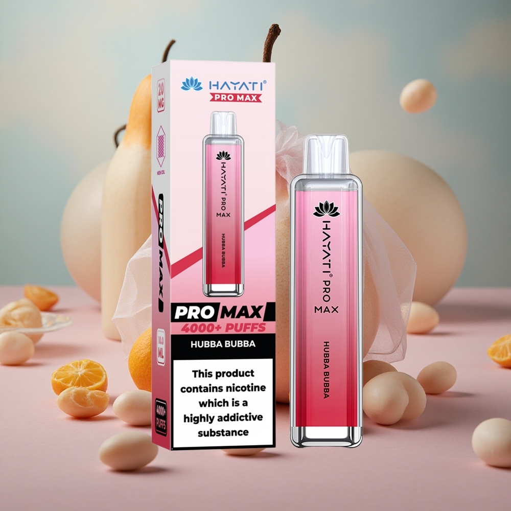 Hubba Bubba Hayati Pro Max 4000 Puffs Jednorázová Vape 2% 5% Nikotinuová Síla, Nabíjecí Baterie velkoobchod Česká Republika