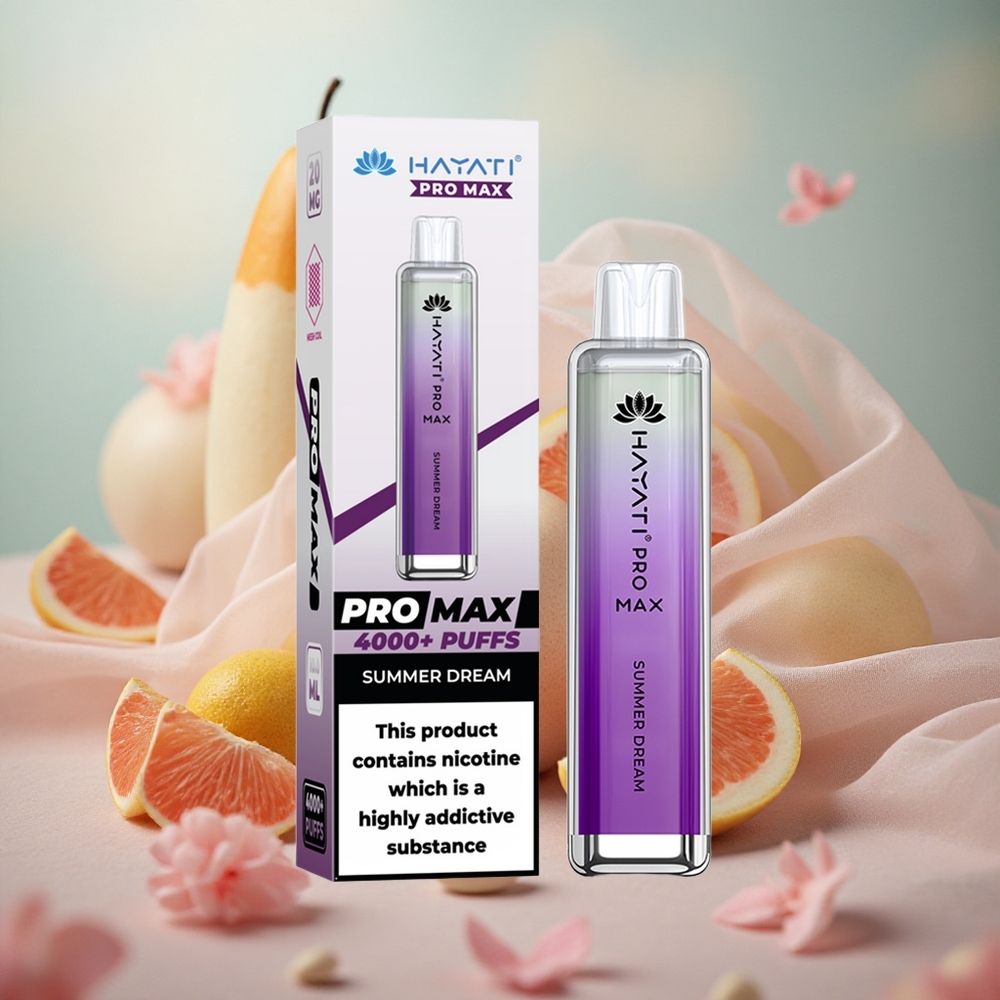 Letní sen Hayati Pro Max 4000 Puffs Jednorázová Vape s 2% 5% Nikotinu a dobíjecí baterií velkoobchod Česká Republika