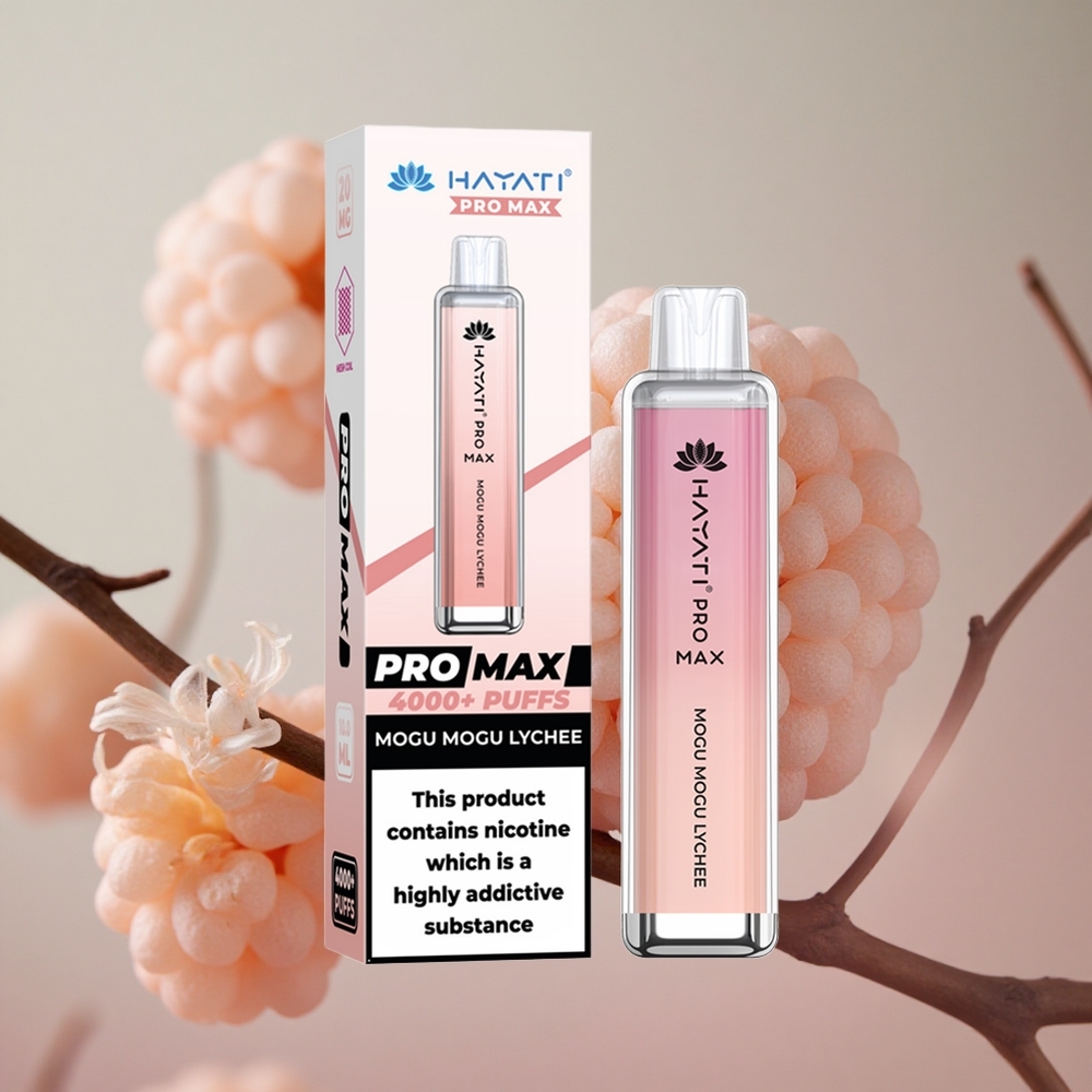 Litchi Mogu Mogu Hayati Pro Max 4000 Puffs Jednorázová Vape 2% Nikotinuová Síla, 1400mAh Baterie velkoobchod Česká Republika