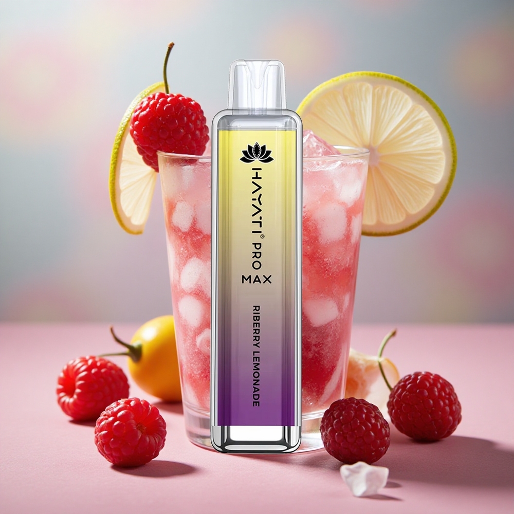 Malina Limonáda Hayati Pro Max 4000 Puffs Jednorázová Vape s 2% 5% Nikotinu a Nabíjecí Baterií velkoobchod Česká Republika