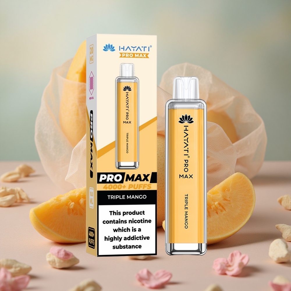 Trojitá manga Hayati Pro Max 4000 Puffs Jednorázová Vape 2% 5% Nikotinuová Síla 1400mAh Baterie velkoobchod Česká Republika