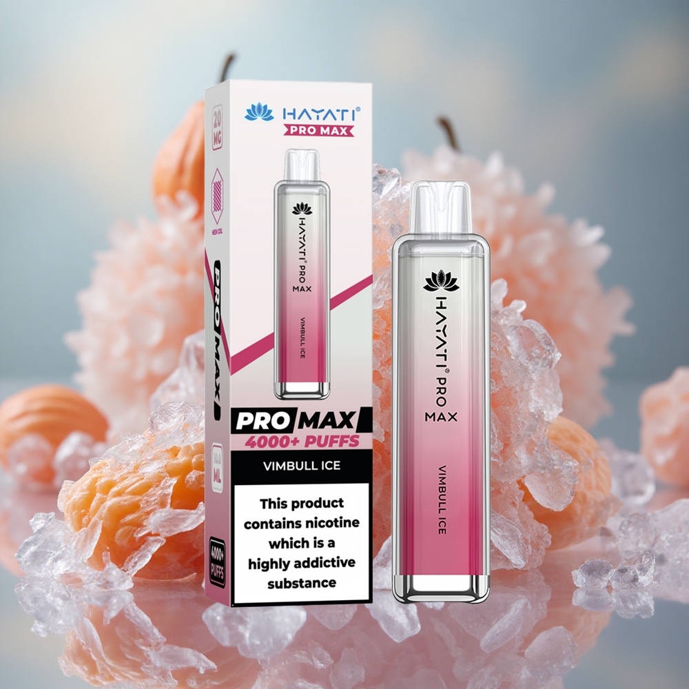 Vimbull Ledový Hayati Pro Max 4000 Puffs Jednorázová Vape 2ml nádrž s 10ml auto doplňováním velkoobchod Česká Republika