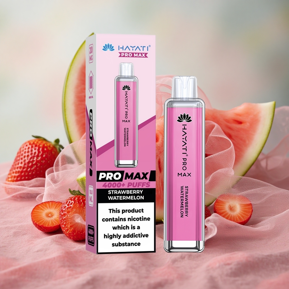 jahoda meloun Hayati Pro Max 4000 Puffs 2%, 5% Nikotinuová Síla 1400mAh baterie velkoobchod Česká Republika