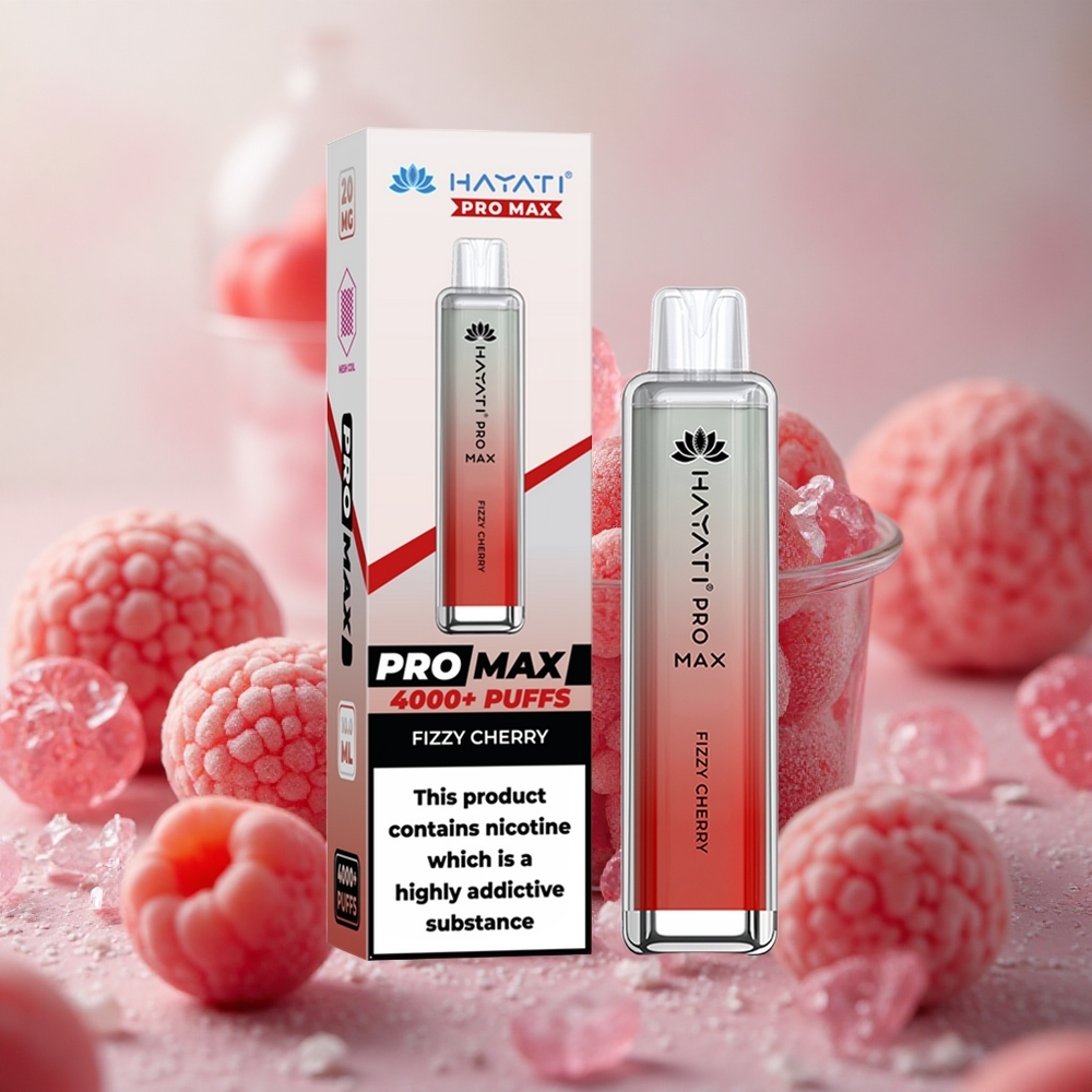 Šumivá třešeň Hayati Pro Max 4000 Puffs Jednorázová Vape s 2% 5% Nikotinu a dobíjecí baterií velkoobchod Česká Republika