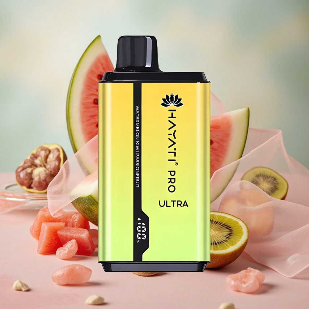 Meloun Kiwi Mučenka Hayati Pro Ultra 15000 šluků Baterie 850mAh Kapalina 2 12ml velkoobchod Česká Republika
