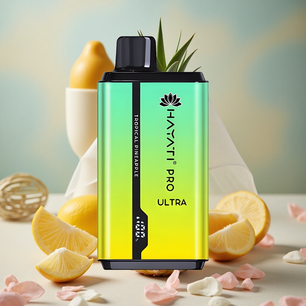 Tropická Ananas Hayati Pro Ultra 15000 Potahů Kapacita E-Liquidu: 2 12ml, Síla Nikotinu: 2% velkoobchod Česká Republika