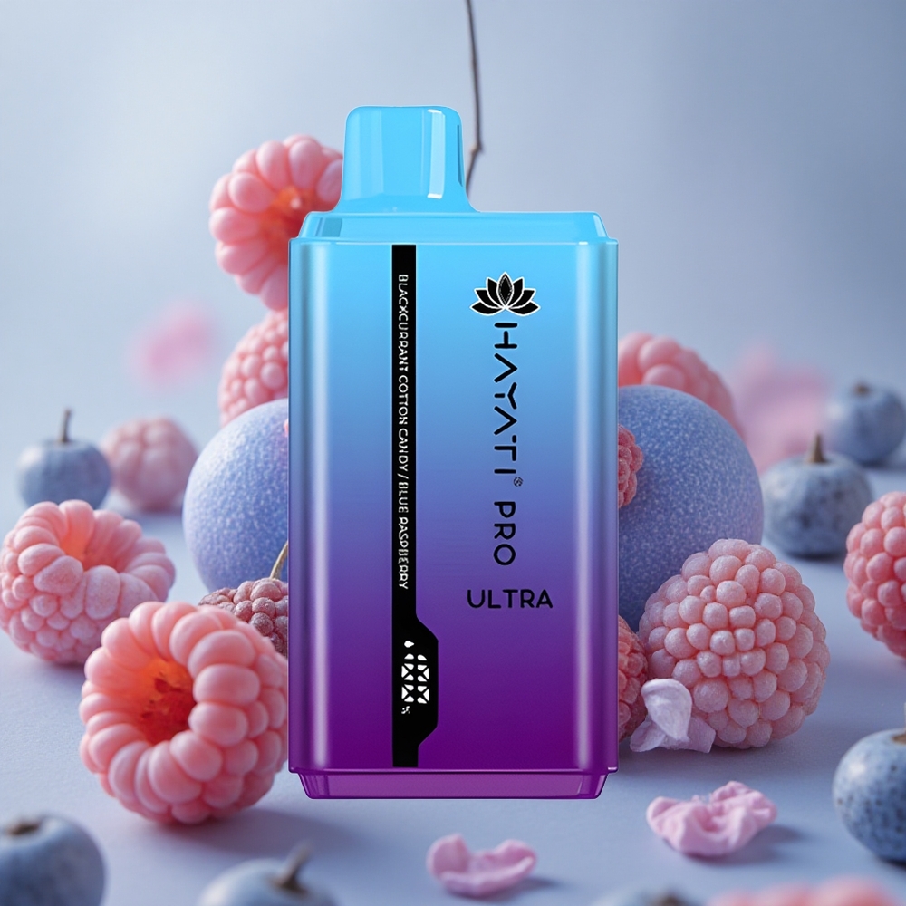 Černý rybíz Bavlněná cukrová vata Hayati Pro Ultra Kapacita E-liquidu: 2 12ml Síla Nikotinu: 2% velkoobchod Česká Republika