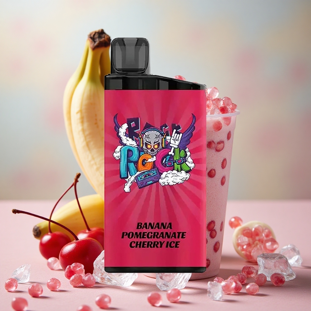 Banán Granátové jablko Třešeň Led IGET Bar 3500 Puffs, až 3500 potahů, 1400 mAh baterie, velkoobchod Česká Republika
