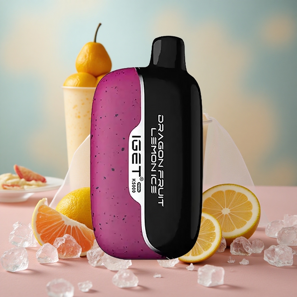 Dračí ovoce Citron Led IGET Moon K5000 Puffs Jednorázová Vape, Hmotnost: 81.5 g, Puff: Až 5000 Puffs, velkoobchod Česká Republika