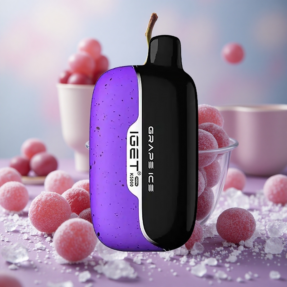 hroznové led IGET Moon K5000 Puffs Jednorázová Vape až 5000 potáhnutí velikost 49.5x25.3x99.4 mm velkoobchod Česká Republika