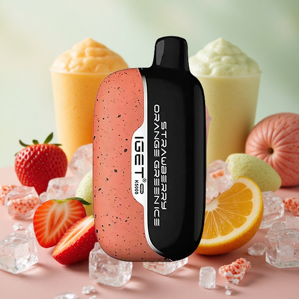jahodová pomerančová zelená ledová IGET Moon K5000 Puffs Jednorázová Vape velkoobchod Česká Republika