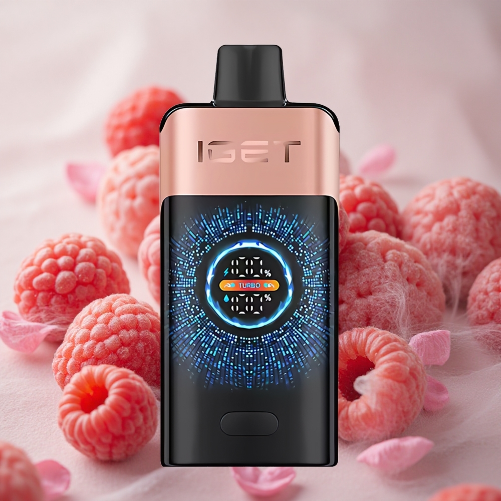 Jahoda Malina IGET ONE 12000 Puffs Jednorázová Vape 2700 mAh Battery Capacity 0.6 ohm Dual Mesh Coil velkoobchod Česká Republika
