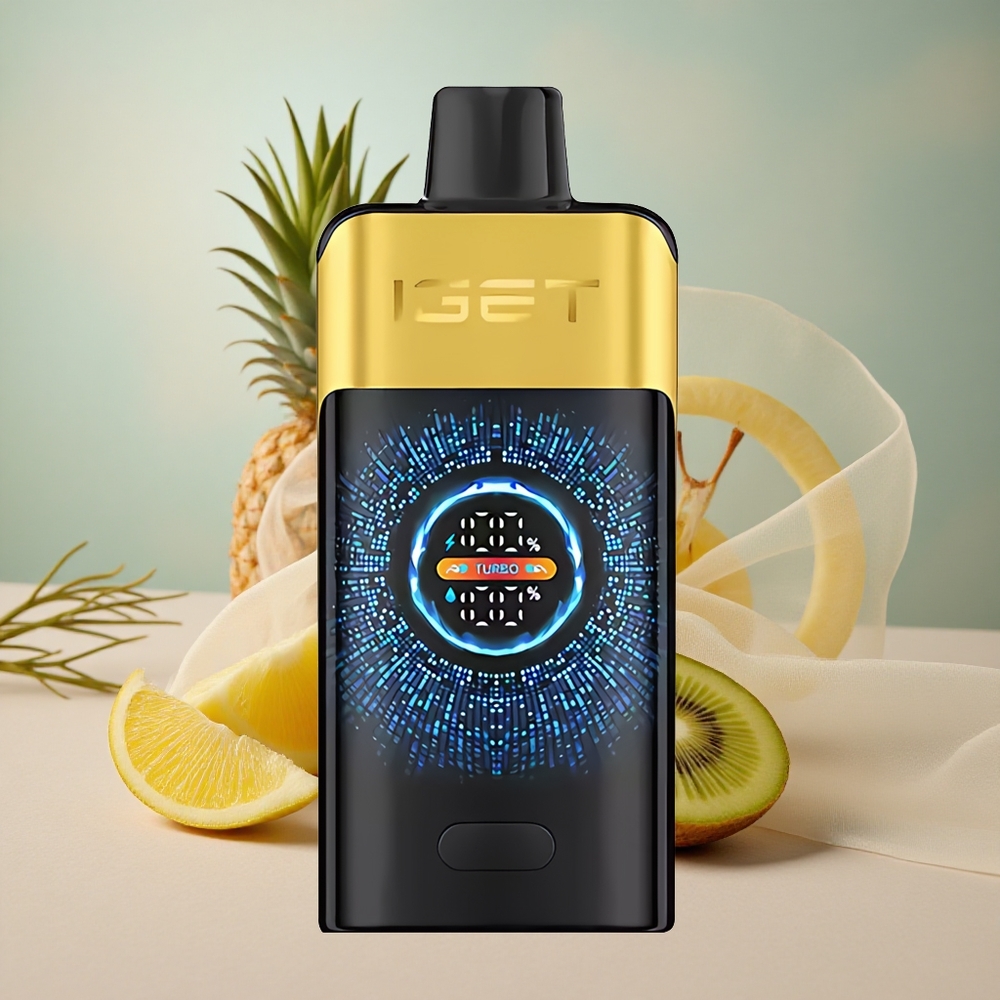 Kiwi Ananas IGET ONE 12000 Puffs Jednorázová Vape, 2700 mAh Kapacita Baterie, 0,6 ohm Dual Mesh Cívka, velkoobchod Česká Republika