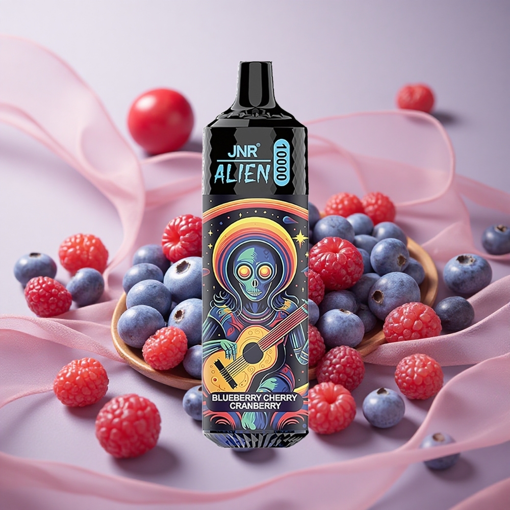 Borůvka Třešeň Brusinka JNR Alien 10000 Puffs 850mAh Baterie 20ml E-liquid velkoobchod Česká Republika