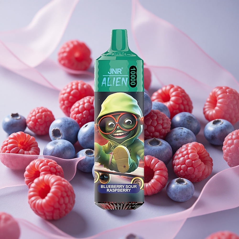 Borůvka kyselá malina JNR Alien 10000 Puffs 850mAh baterie 20ml e-liquid velkoobchod Česká Republika