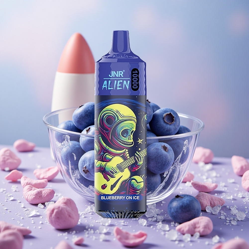 Borůvka na ledu JNR Alien 10000 Puffs 850mAh Baterie 20ml Tekutina velkoobchod Česká Republika