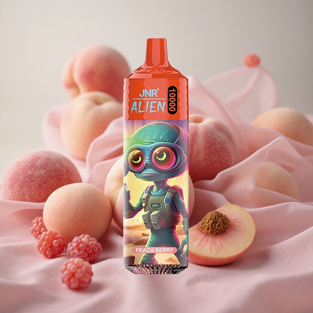 Broskvová Bobule JNR Alien 10000 Puffs 850mAh Baterie 20ml E-liquid velkoobchod Česká Republika