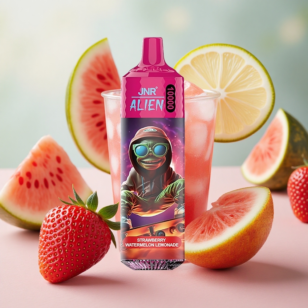Jahoda Melounová Limonáda JNR Alien 10000 Puffs 850mAh Baterie 20ml Tekutina velkoobchod Česká Republika