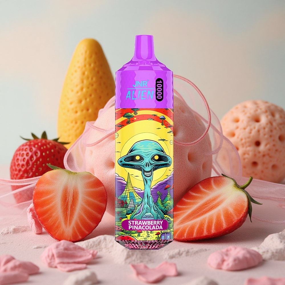 Jahoda Pina Colada JNR Alien 10000 Puffs 850mAh Kapacita baterie 20ml E-liquid velkoobchod Česká Republika