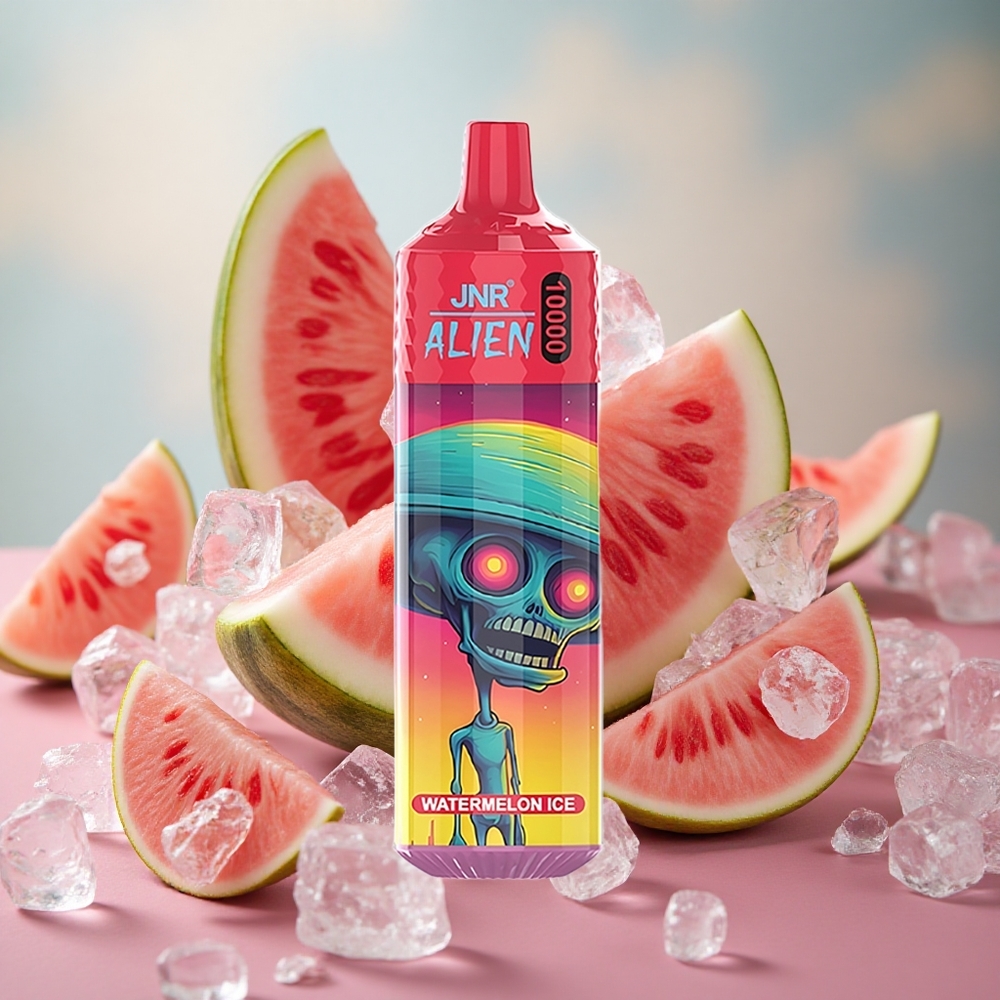 Melounový led JNR Alien 10000 Puffs 850mAh Baterie 20ml Tekutina velkoobchod Česká Republika