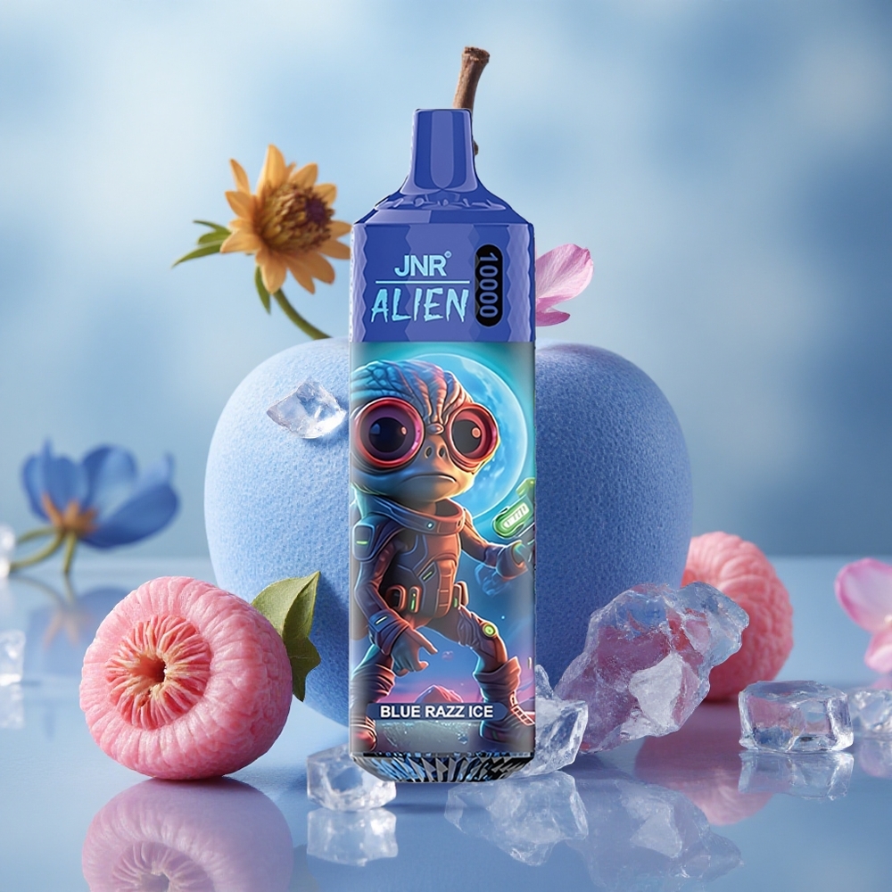 Modrá malina led JNR Alien 10000 Puffs 850mAh baterie 20ml náplň velkoobchod Česká Republika