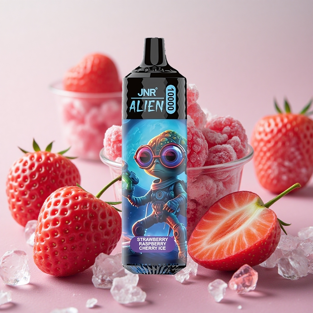 jahoda malina třešeň led JNR Alien 10000 Puffs 850mAh baterie 20ml náplň velkoobchod Česká Republika