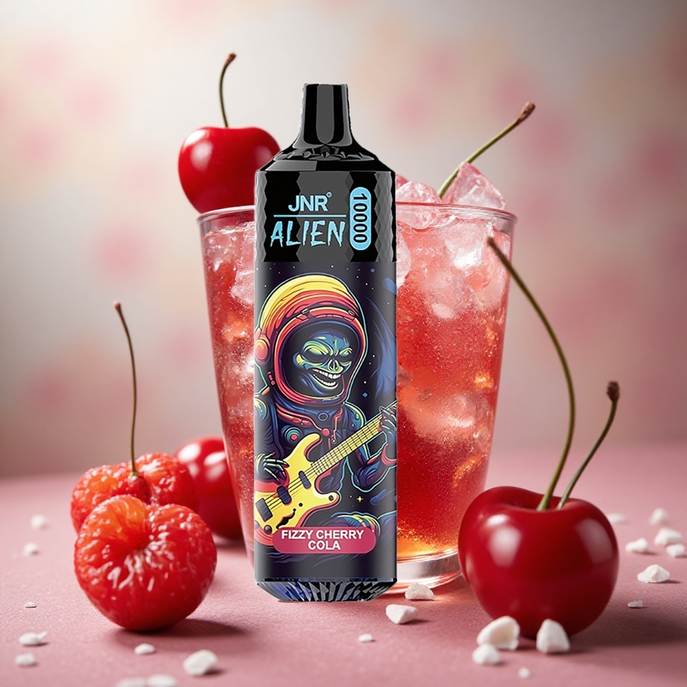 Šumivá Třešňová Kola JNR Alien 10000 Puffs 850mAh Baterie 20ml E-kapalina velkoobchod Česká Republika