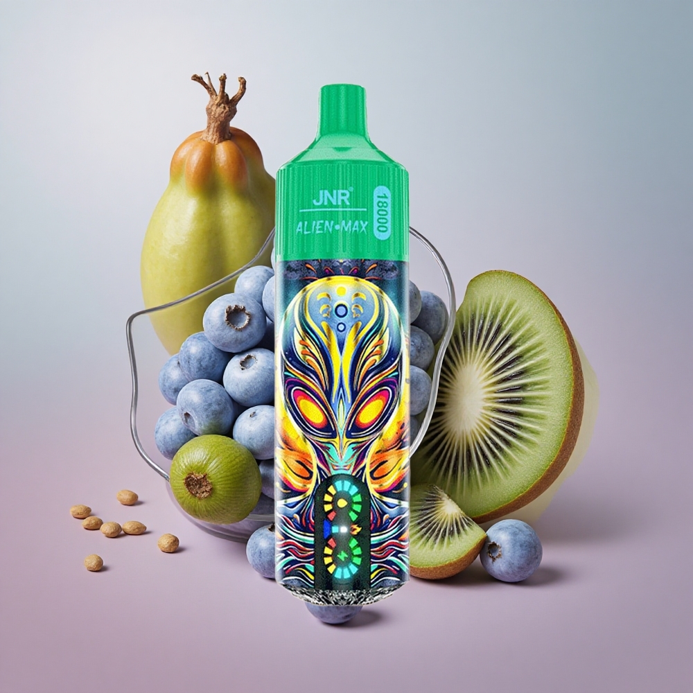 Borůvka Kiwi JNR Alien Max 18000 Puffs 850mAh Baterie 28ml E-liquid velkoobchod Česká Republika