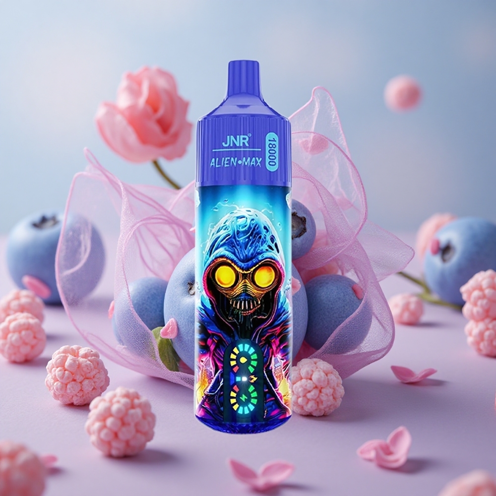 Borůvkový Bubblegum JNR Alien Max 18000 Puffs Dvojité jádro & Dvojitá síťová cívka 28ml E-liquid velkoobchod Česká Republika