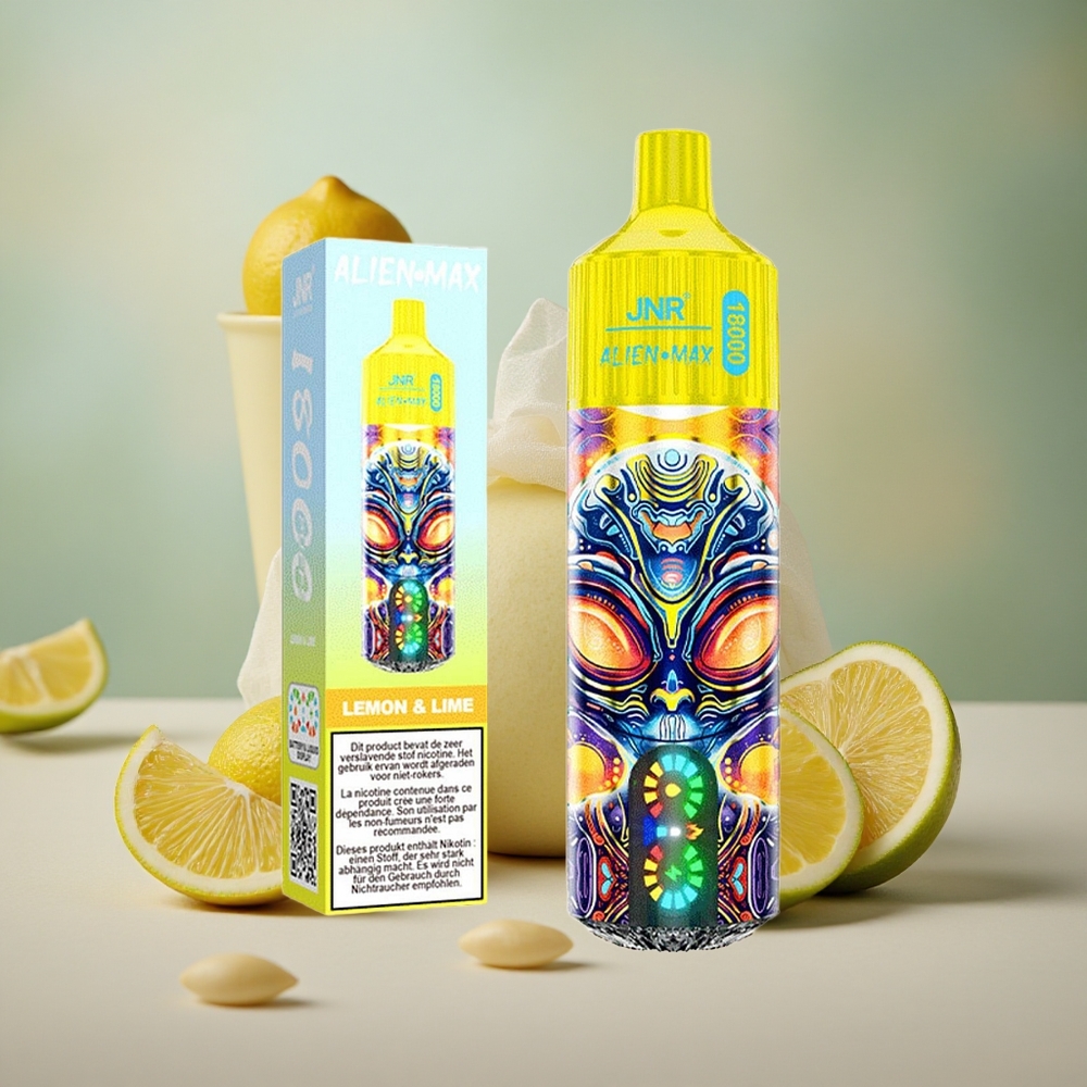 Citrón & Limetka JNR Alien Max 18000 Puffs 28ml E-liquid 850mAh Battery velkoobchod Česká Republika