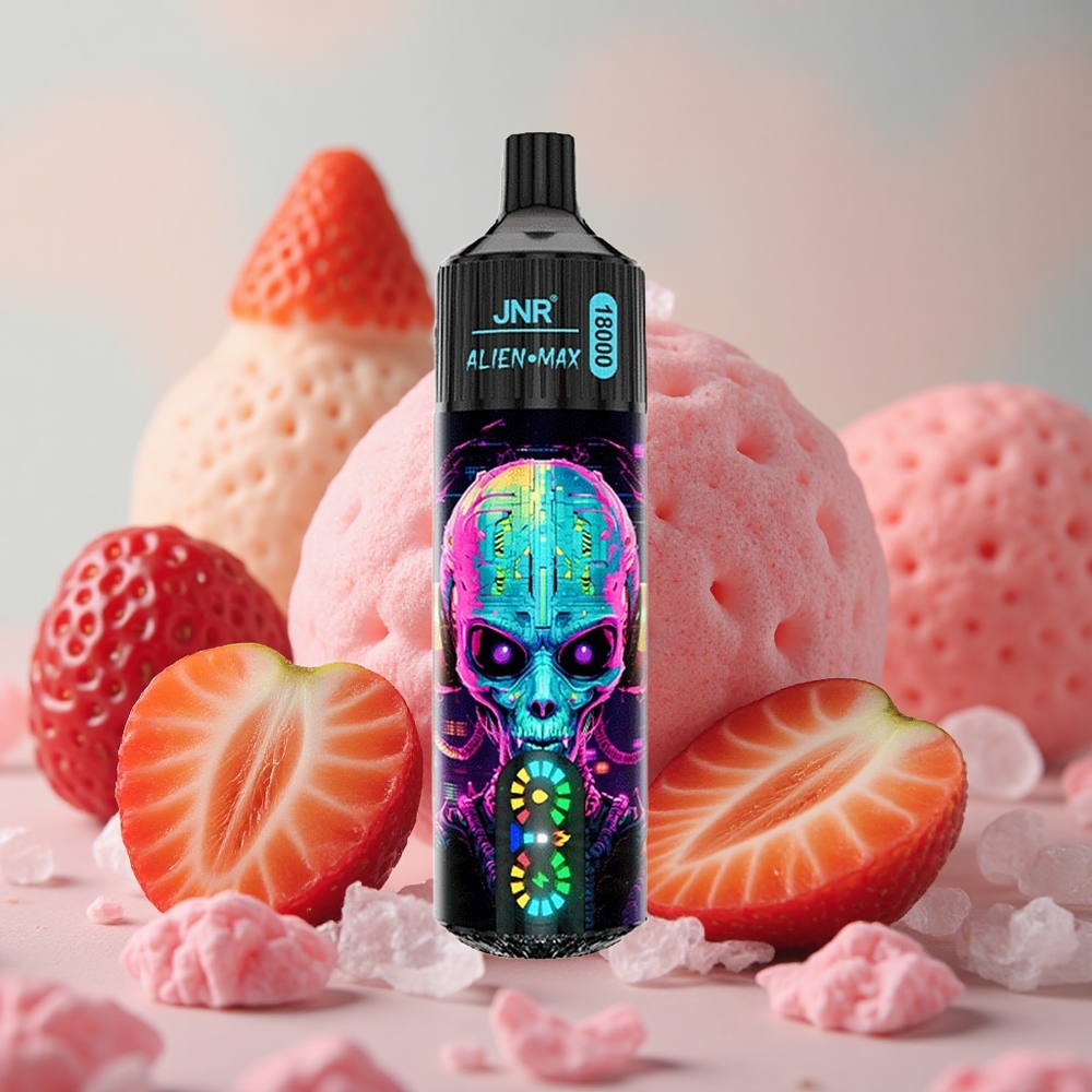 Hubba Bubba Jahoda JNR Alien Max 18000 Puffs 28ml E-kapalina & 850mAh Kapacita Baterie velkoobchod Česká Republika