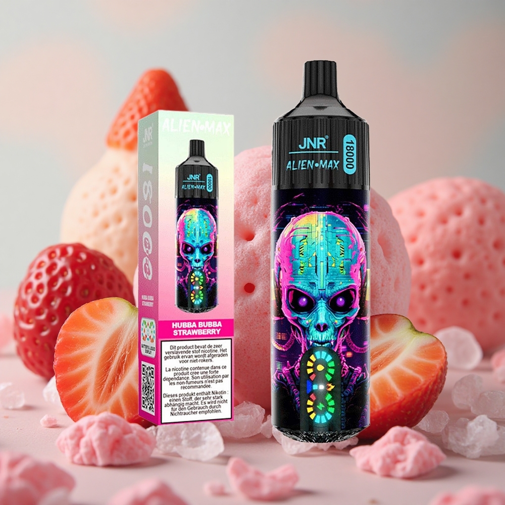 Hubba Bubba Jahoda JNR Alien Max 18000 Puffs 28ml E-kapalina & 850mAh Kapacita Baterie velkoobchod Česká Republika