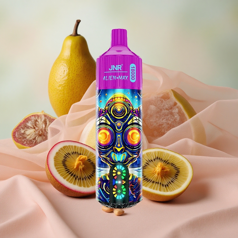 Kiwi Maracuja Guava JNR Alien Max 18000 Puffs Dual Mesh Cívka & Dual Core 28ml E-liquid velkoobchod Česká Republika