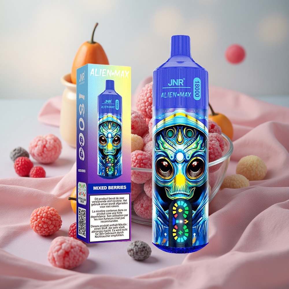 Smíšené Bobule JNR Alien Max 18000 Puffs Dual Mesh Coil & Dual Core 28ml E-liquid velkoobchod Česká Republika