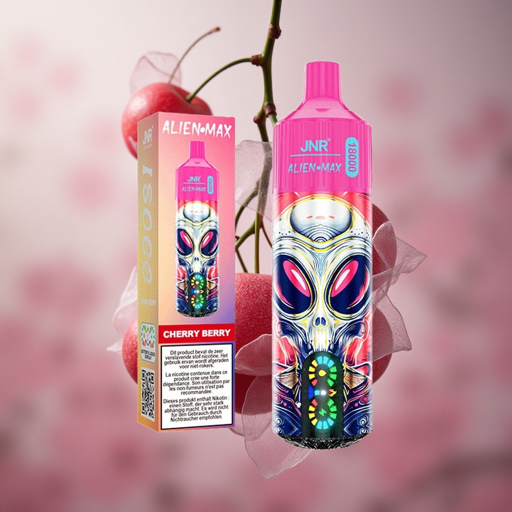 Třešňová Bobule JNR Alien Max 18000 Puffs Dual Mesh Coil & Dual Core 28ml E-liquid velkoobchod Česká Republika